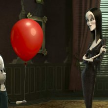 La famiglia Addams: Mercoledì e Morticia in una scena del film