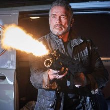 Terminator: Destino Oscuro, Arnold Schwarzenegger durante una scena del film