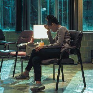 American Son: Kerry Washington in una scena del film