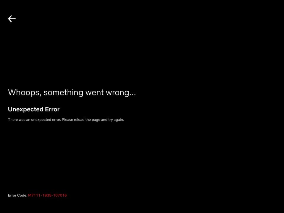 Netflix Errore Down