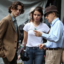 Un giorno di pioggia a New York: Timothée Chalamet, Selena Gomez e Woody Allen sul set