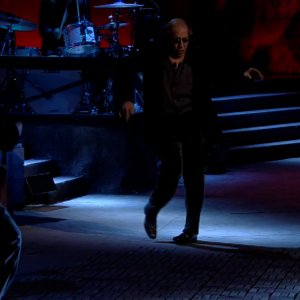 Adriano Celentano durante l'ultima puntata di Adrian la Serie