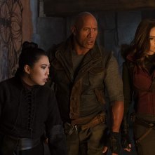 Jumanji - The Next Level: Dwayne Johnson, Karen Gillan, Awkwafina in una scena del film