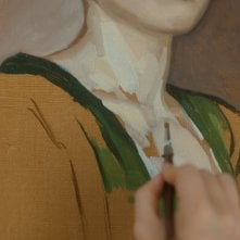 Ritratto della giovane in fiamme: un dettaglio del dipinto