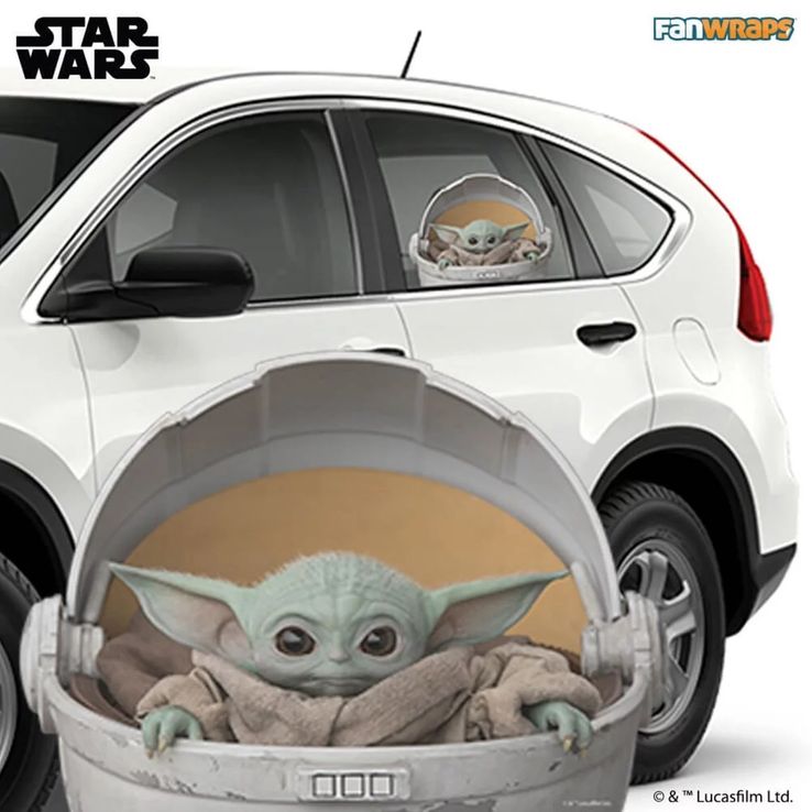 Baby Yoda Window Decal