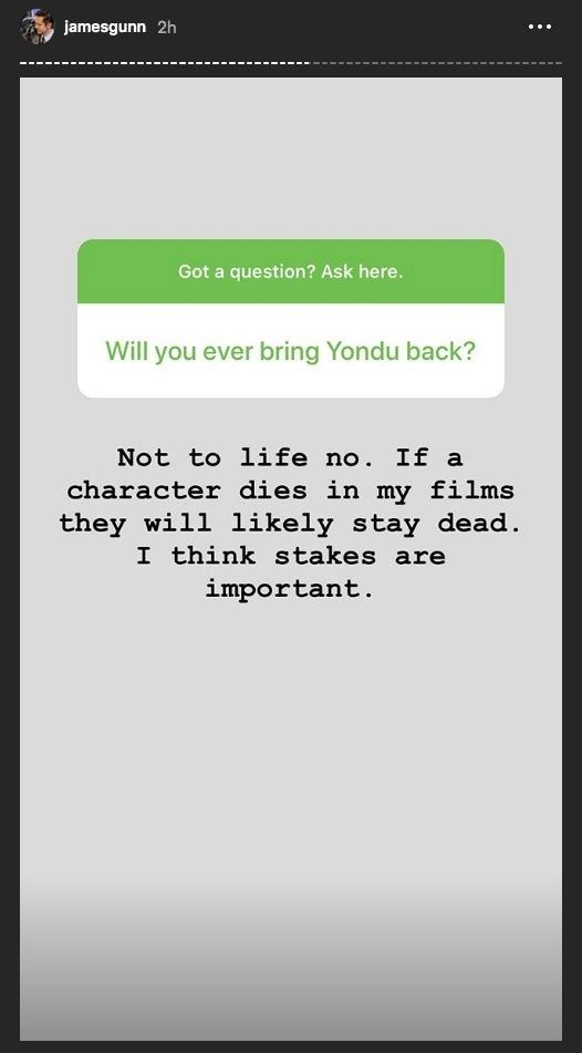 James Gunn Instagram Yondu