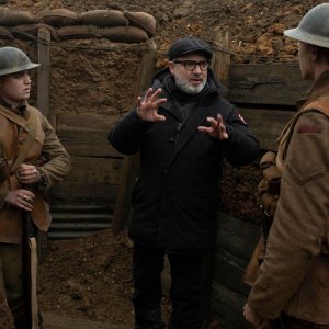 Sam Mendes sul set del suo film 1917