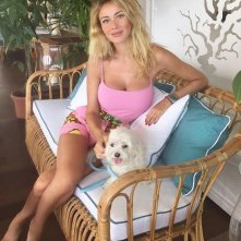 Diletta Leotta in compagnia del suo cane