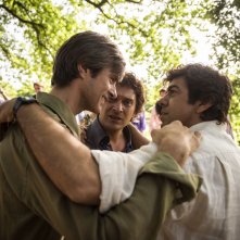 Gli anni più belli: Pierfrancesco Favino, Kim Rossi Stuart, Claudio Santamaria in una scena del film