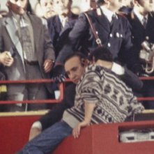 Pippo Baudo con Pino Pagano, l'uomo che minacciò di gettarsi nel vuoto durante Sanremo 1995