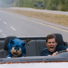 Sonic Il Film: James Marsden durante una scena del film
