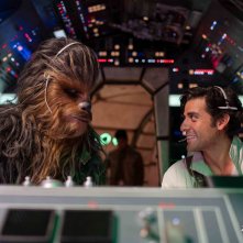 Star Wars: L'Ascesa di Skywalker, Chewbacca e Poe in una foto del film