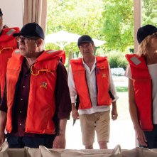 Si vive una volta sola: Carlo Verdone, Anna Foglietta, Rocco Papaleo e Max Tortora in una scena del film