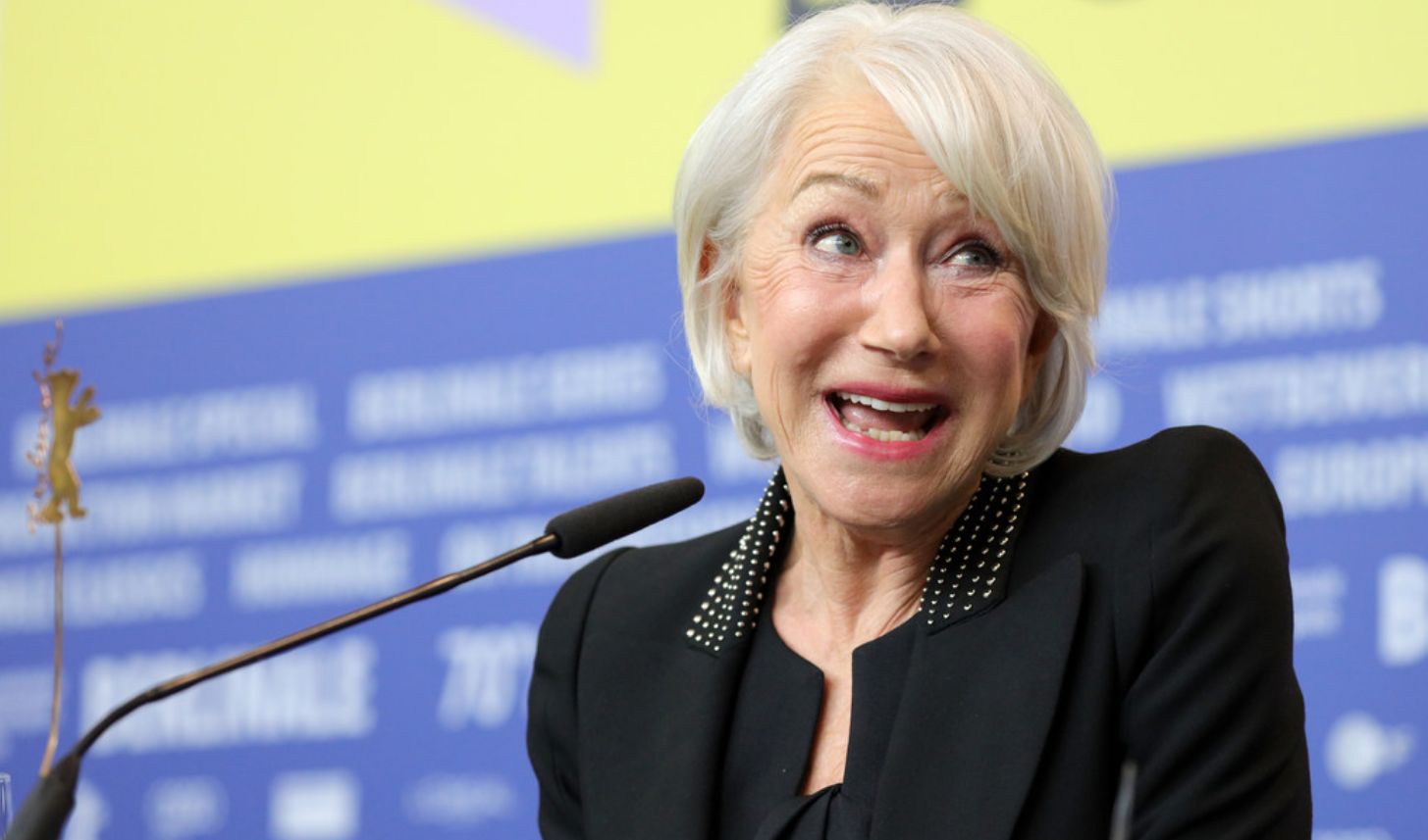 Primo piano di Helen Mirren al Festival di Berlino