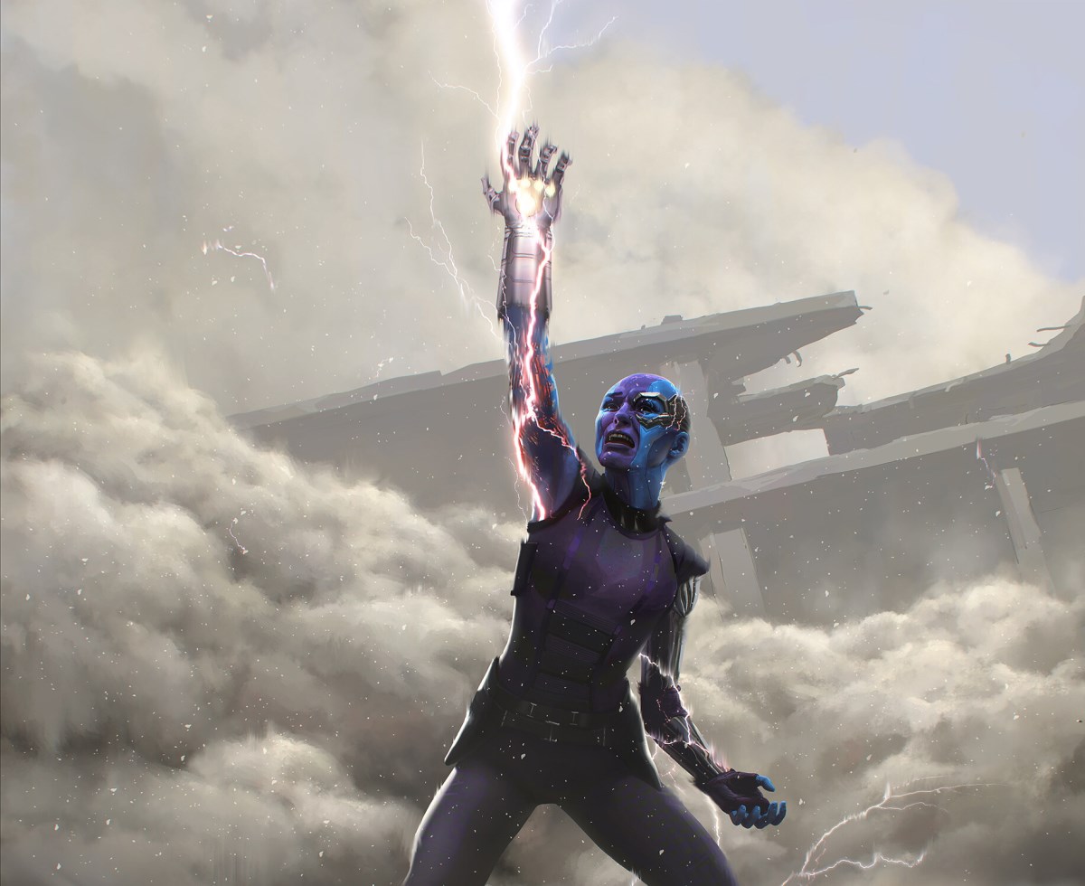 Avengers: Endgame, una fan art mostra Nebula con il guanto dell'Infinito!