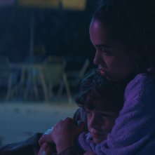 Honey Boy: FKA Twigs, Noah Jupe in una scena del film