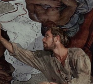 Il tormento e l'estasi: una scena del film