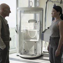 Star Trek: Picard, Patrick Stewart e Isa Briones in una scena del penultimo episodio