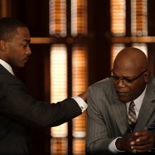 The Banker: una scena del film con Samuel L. Jackson, Anthony Mackie