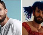 Jamie Dornan gioca a travestirsi con le figlie: la foto con parrucca blu e tacchi alti