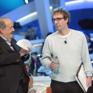 Francesco Nuti con Maurizio Costanzo