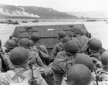Assault Troops American Landing Craft Normandy Invasion June 6 1944