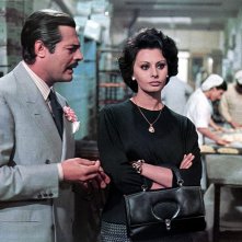Matrimonio all'italiana: Marcello Mastroianni e Sophia Loren in una scena del film