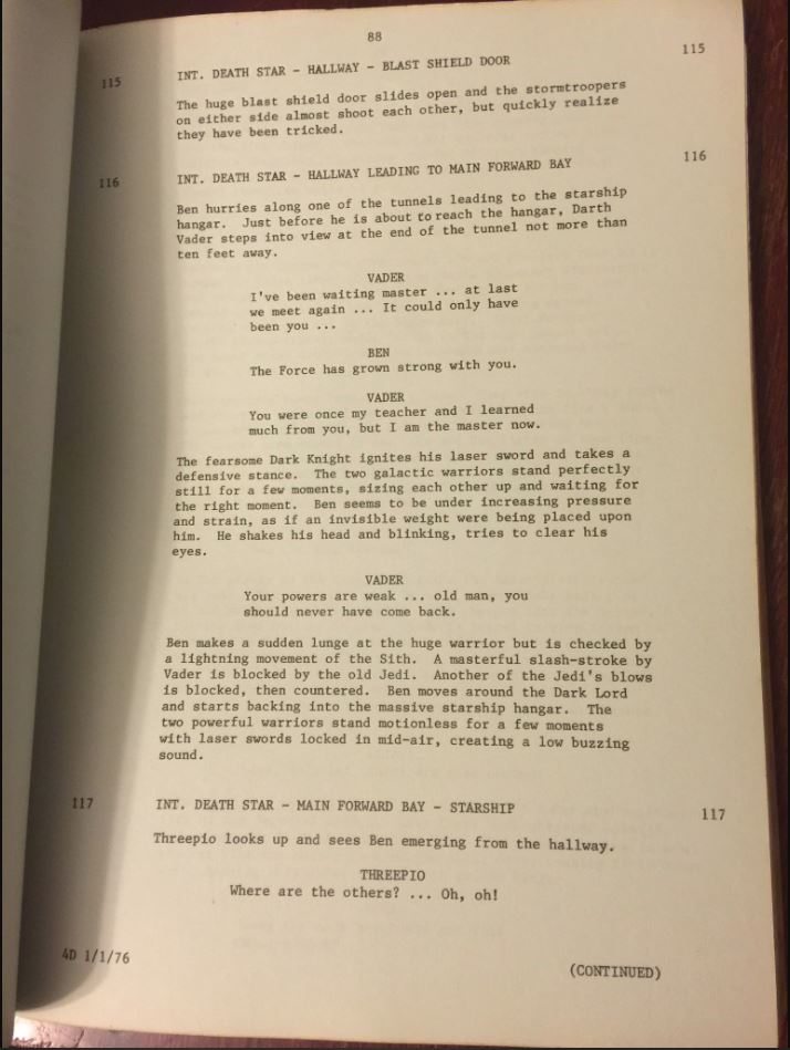Star Wars Script 1