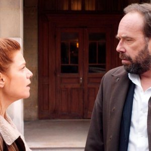 Una intima convinzione: Marina Foïs, Olivier Gourmet durante una scena del film