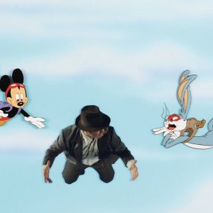 Chi ha incastrato Roger Rabbit? Un'immagine con Bugs Bunny e Topolino