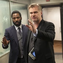 Tenet: una foto sul set di John David Washington e Christopher Nolan