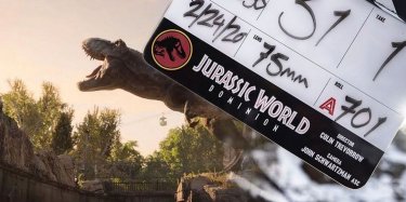 Jurassic World Dominion Logo And T Rex From Fallen Kingdom Ending
