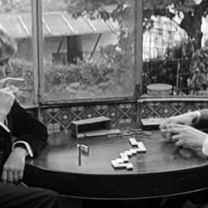 Jules e Jim: Oskar Werner e Henri Serre in una scena del film
