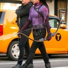 Hawkeye: Jeremy Renner e Hailee Steinfeld in una foto dal set
