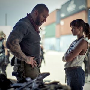 Army of the Dead: Dave Bautista e Ella Purnell in una scena