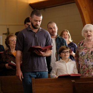 Palmer: Justin Timberlake in chiesa durante una scena