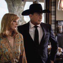 Yellowstone 3: Kevin Costner e Kelly Reilly in una scena