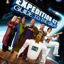 Samantha Cristoforetti nel poster della Expedition 42 ispirato a Guida galattica per gli autostoppisti