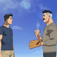 Invincible: Nolan e Mark in una scena della serie Prime Video