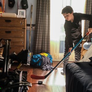 Stoffa da campioni: Cambio di gioco - Kiefer O'Reilly in una scena della serie Disney+
