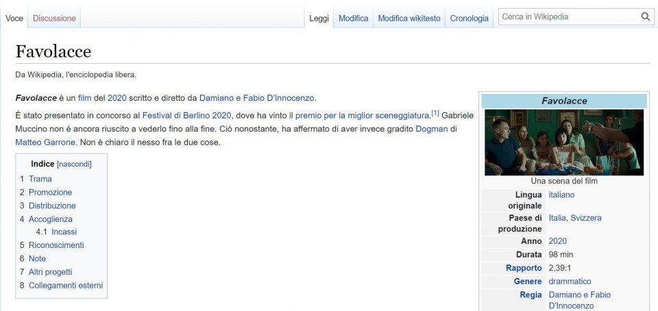 Favolacce Wikipedia