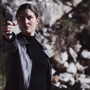 La fuggitiva: Vittoria Puccini in una scena d'azione