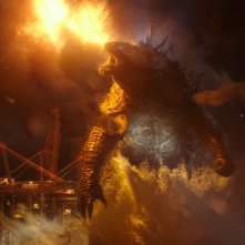 Godzilla Vs Kong: Godzilla in una scena di distruzione
