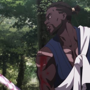 Yasuke: il guerriero nero durante un combattimento