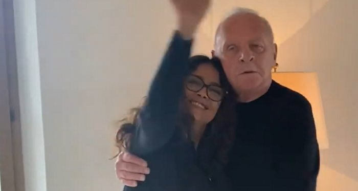Anthony Hopkins e Salma Hayek: una danza "da Oscar" nel video su Instagram