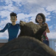 Jurassic World: Nuove avventure - Kenji e Sammy con il dimorphodon