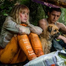 Chaos Walking: Tom Holland, Daisy Ridley in una scena