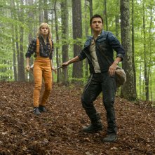 Chaos Walking: Tom Holland, Daisy Ridley in una scena del film