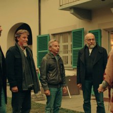 Boys: Neri Marcorè, Marco Paolini, Giacomo e Giorgio Tirabassi in una scena del film