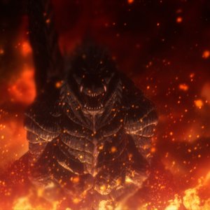 Godzilla: Punto di singolarità - Godzilla in una scena della serie